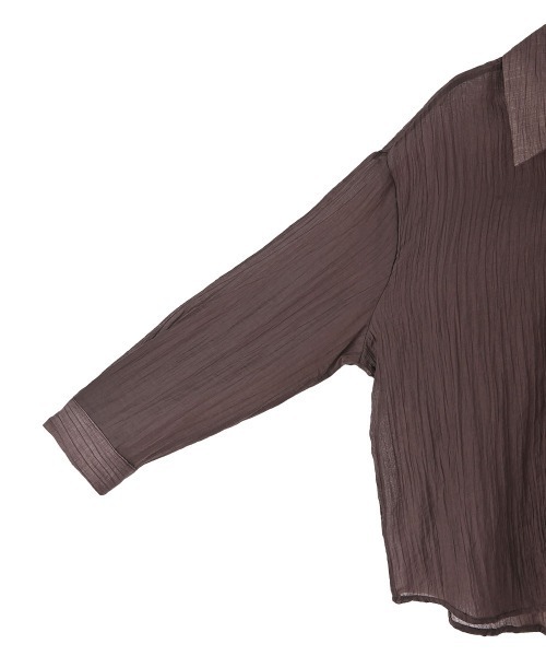 marjour（マージュール）の「WRINKLE SHEER SHIRTS（シャツ/ブラウス・レディース・ブラウン/オフホワイト・M）」の13枚目の写真