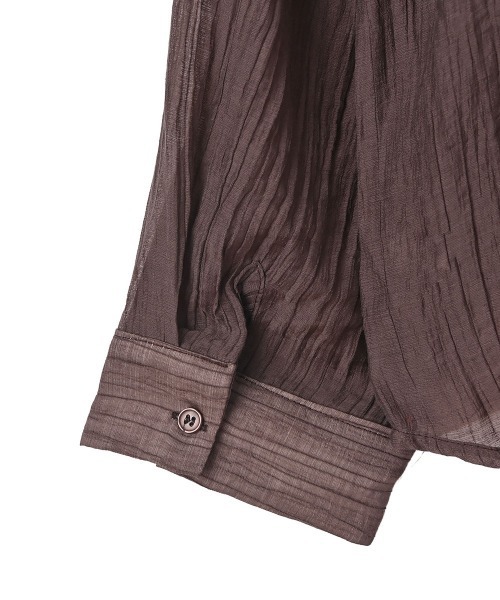 marjour（マージュール）の「WRINKLE SHEER SHIRTS（シャツ/ブラウス・レディース・ブラウン/オフホワイト・M）」の16枚目の写真