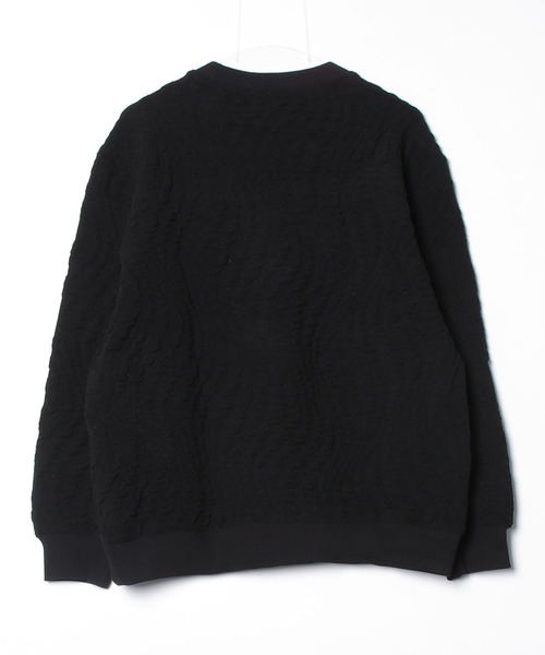 BENUSTA(ベヌスタ)の「A'GEM/9 × .kom 『BENUSTA /ベヌスタ』WAVE JACQUARD CREWNECK SWEAT/ウェーブジャカード クルーネックスウェット(ニット/セーター・メンズ・アイボリー/ブラック・L/XL)」の10枚目の写真