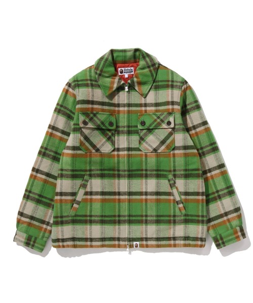 BAPE CHECK CPO ZIP JACKET（ブルゾン）｜A BATHING APE（アベイシング