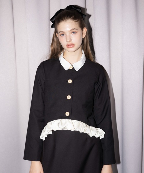 blooming frill jacket / フリルデザインジャケット【セットアップ着用