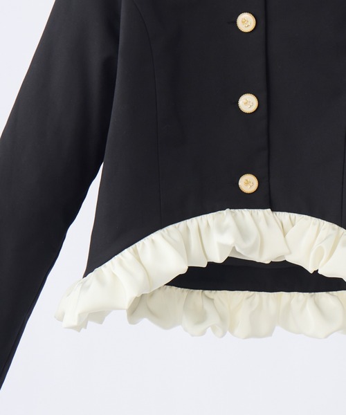idemイデム　 blooming frill jacket blooming frill jacket / フリルデザインジャケット【セットアップ着用