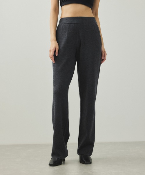 ADAM ET ROPE'（アダムエロペ）の「【EMOELLE】ウールニットパンツ（その他パンツ・レディース・グレー/オフホワイト・38/36）」の6枚目の写真