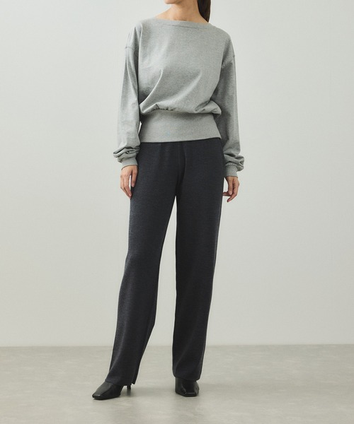 ADAM ET ROPE'（アダムエロペ）の「【EMOELLE】ウールニットパンツ（その他パンツ・レディース・グレー/オフホワイト・38/36）」の11枚目の写真