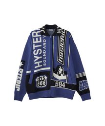 ヒステリックグラマー ジャージ ジャケット ネイビー ワンポイント バックロゴ HYSTERIC GLAMOUR(ヒステリックグラマー) HYS SOUND&VISION76