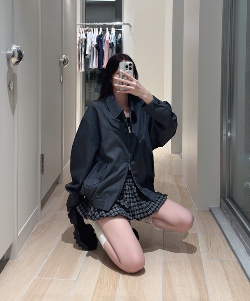 nemne store(ネンネストア)の「チェックバルーンスカート(スカート・レディース・ブラウン/グレー・SMALL/MEDIUM)」の5枚目の写真