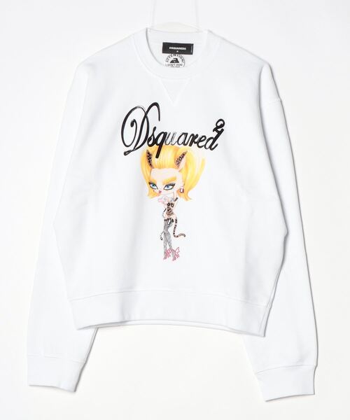 DSQUARED2(ディースクエアード)の「Just Right Fit Gemstone Print Sweatshirt/0252(スウェット・レディース・ホワイト・M/XS/S)」の1枚目の写真