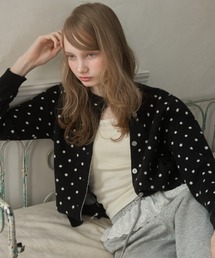 ドットニットカーディガン/dot knit cardigan