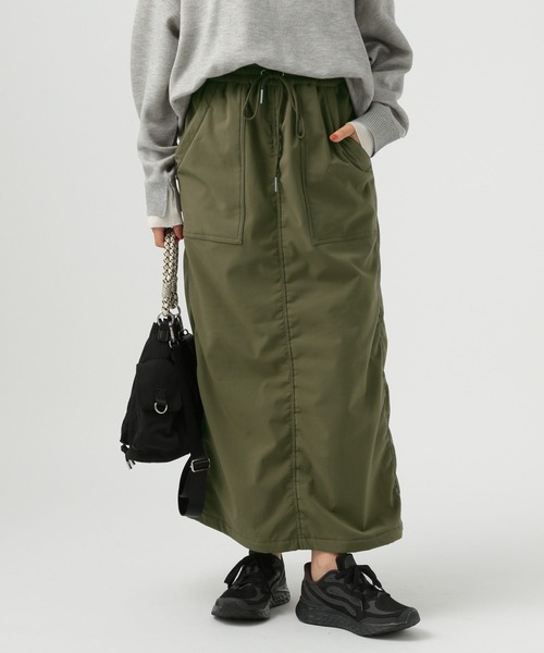 BAYFLOW（ベイフロー）の「[ストレッチ入り]裏起毛ベイカースカート（スカート・レディース・カーキ/ブラック/ボルドー・SMALL/MEDIUM）」の15枚目の写真