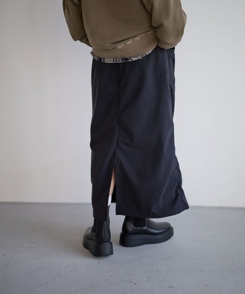 BAYFLOW（ベイフロー）の「[ストレッチ入り]裏起毛ベイカースカート（スカート・レディース・カーキ/ブラック/ボルドー・SMALL/MEDIUM）」の7枚目の写真