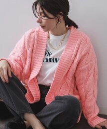 ローゲージニット」に該当するカーディガン/ボレロ（ピンク/桃色系