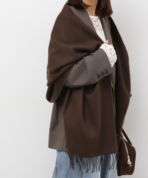 JOURNAL STANDARD relume（ジャーナルスタンダード　レリューム）の「アクリル無地ストール（マフラー・レディース・ベージュ/ブラック/ブラウン・FREE）」の3枚目の写真