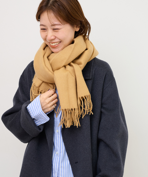 JOURNAL STANDARD relume（ジャーナルスタンダード　レリューム）の「アクリル無地ストール（マフラー・レディース・ベージュ/ブラック/ブラウン・FREE）」の8枚目の写真