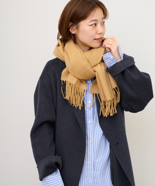 JOURNAL STANDARD relume（ジャーナルスタンダード　レリューム）の「アクリル無地ストール（マフラー・レディース・ベージュ/ブラック/ブラウン・FREE）」の9枚目の写真