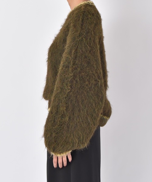 AKTE(アクテ)の「オーバードルマンニットプルオーバー(ニット/セーター・レディース・カーキ系/レオパード・FREE)」の11枚目の写真