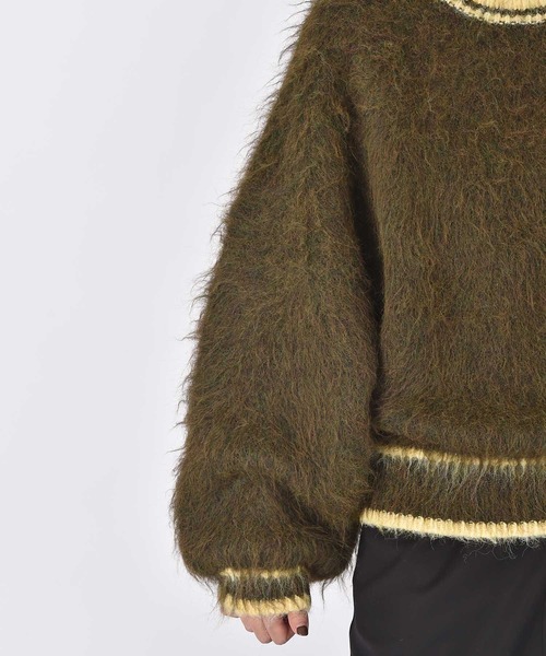 AKTE(アクテ)の「オーバードルマンニットプルオーバー(ニット/セーター・レディース・カーキ系/レオパード・FREE)」の14枚目の写真