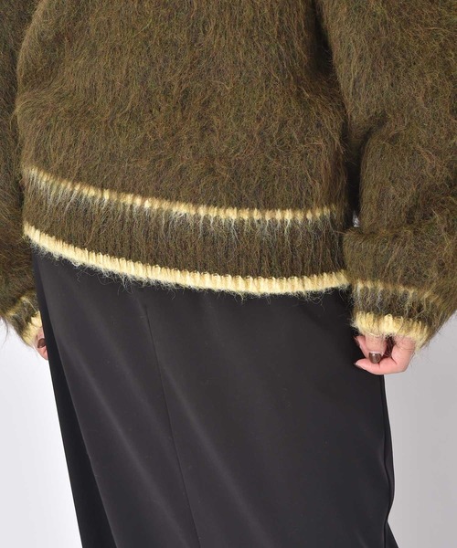 AKTE(アクテ)の「オーバードルマンニットプルオーバー(ニット/セーター・レディース・カーキ系/レオパード・FREE)」の15枚目の写真