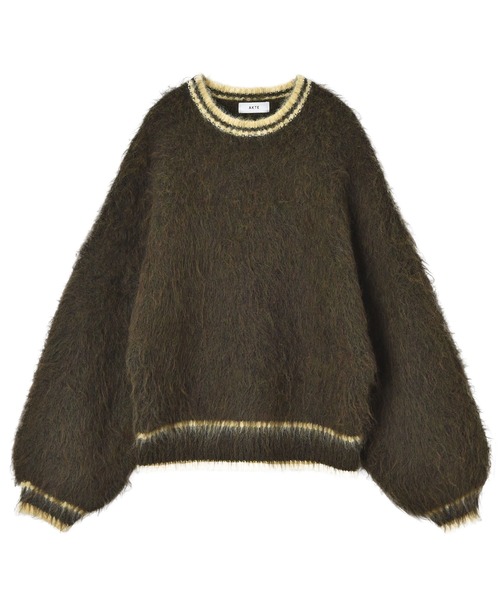 AKTE(アクテ)の「オーバードルマンニットプルオーバー(ニット/セーター・レディース・カーキ系/レオパード・FREE)」の18枚目の写真