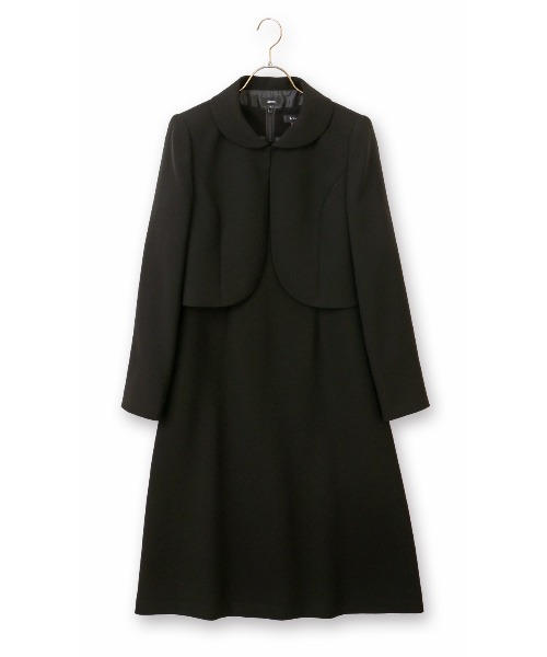AOYAMA（アオヤマ）の「正統派のブラックフォーマル！襟付きボレロアンサンブル＜喪服・礼服＞（スーツセット・レディース・ブラック・15号/13号/11号/9号/7号/5号）」の9枚目の写真