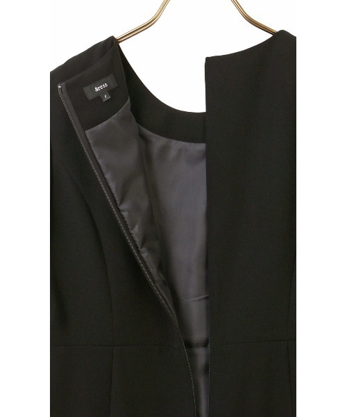 AOYAMA（アオヤマ）の「正統派のブラックフォーマル！襟付きボレロアンサンブル＜喪服・礼服＞（スーツセット・レディース・ブラック・15号/13号/11号/9号/7号/5号）」の8枚目の写真