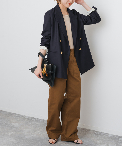 セール】《追加》ウールブレンドダブルブレストジャケット（テーラード