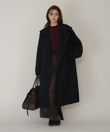 KINO THE KEI（キノザケイ）の「スタンドカラー コクーン コート KINO THE KEI（ステンカラーコート）」