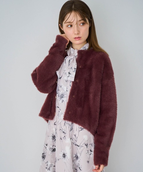 NOELA（ノエラ）の「シャギーニットジャケット（その他アウター・レディース・オフホワイト/ピンク/モカ・フリー）」の19枚目の写真