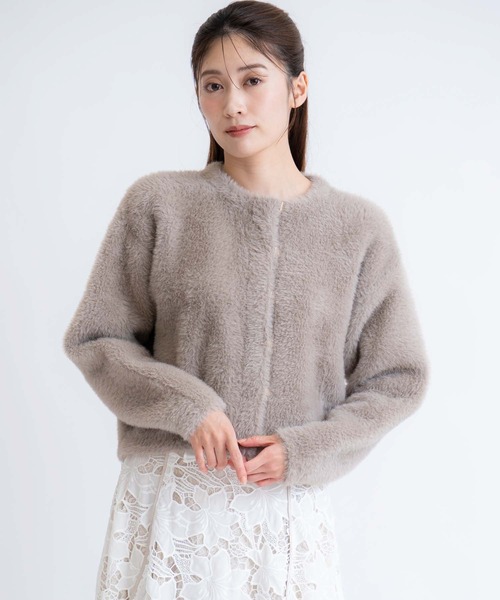 NOELA（ノエラ）の「シャギーニットジャケット（その他アウター・レディース・オフホワイト/ピンク/モカ・フリー）」の13枚目の写真