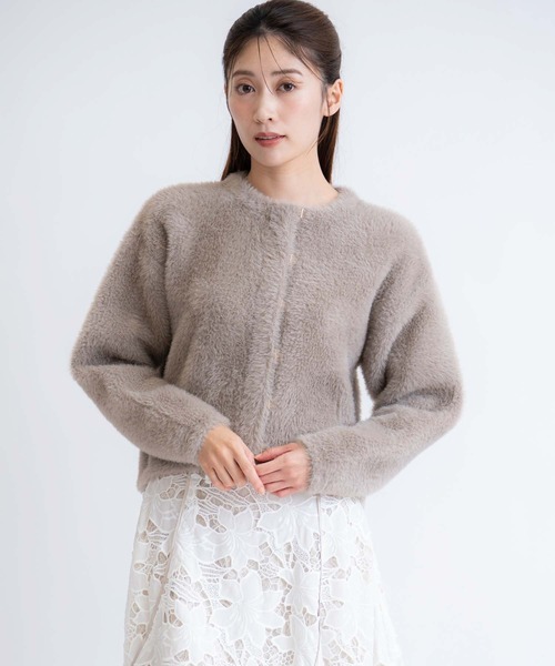 NOELA（ノエラ）の「シャギーニットジャケット（その他アウター・レディース・オフホワイト/ピンク/モカ・フリー）」の14枚目の写真