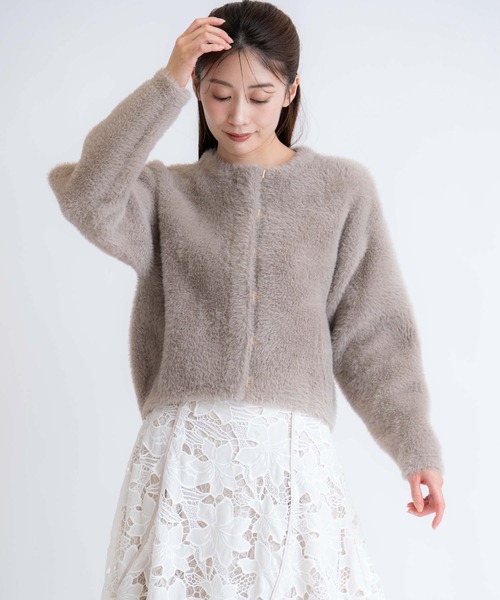 NOELA（ノエラ）の「シャギーニットジャケット（その他アウター・レディース・オフホワイト/ピンク/モカ・フリー）」の15枚目の写真