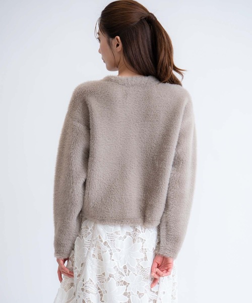 NOELA（ノエラ）の「シャギーニットジャケット（その他アウター・レディース・オフホワイト/ピンク/モカ・フリー）」の17枚目の写真