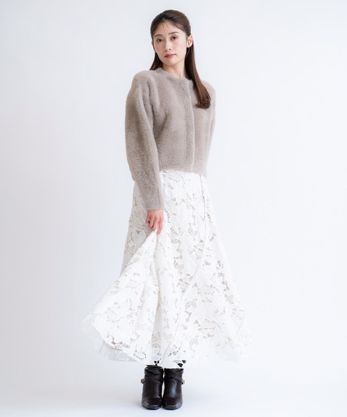 NOELA（ノエラ）の「シャギーニットジャケット（その他アウター・レディース・オフホワイト/ピンク/モカ・フリー）」の10枚目の写真