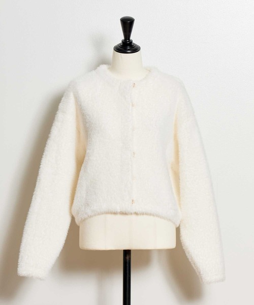 NOELA（ノエラ）の「シャギーニットジャケット（その他アウター・レディース・オフホワイト/ピンク/モカ・フリー）」の12枚目の写真