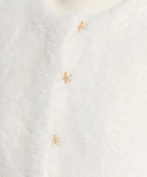 NOELA（ノエラ）の「シャギーニットジャケット（その他アウター・レディース・オフホワイト/ピンク/モカ・フリー）」の5枚目の写真