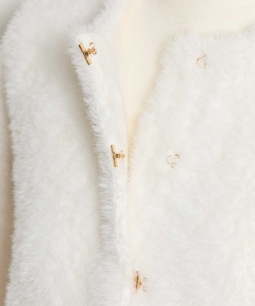 NOELA（ノエラ）の「シャギーニットジャケット（その他アウター・レディース・オフホワイト/ピンク/モカ・フリー）」の6枚目の写真