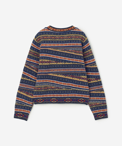 Coohem（コーヘン）の「COOHEM | クレイジーフェアアイル ニットプルオーバー WOMEN（ニット/セーター・レディース・ダークグリーン/グレー・F）」の4枚目の写真