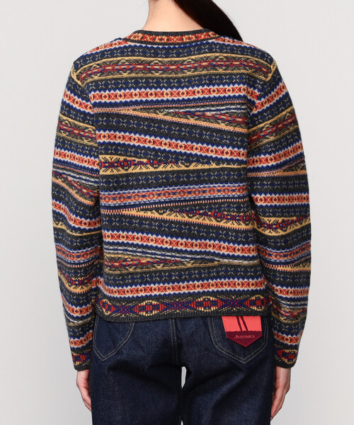 Coohem（コーヘン）の「COOHEM | クレイジーフェアアイル ニットプルオーバー WOMEN（ニット/セーター・レディース・ダークグリーン/グレー・F）」の10枚目の写真