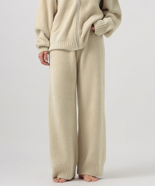 bijorie(ビジュリィ)の「【bijorie】フェザーモールパンツ(ルームウェア/パジャマ・レディース・グレイッシュベージュ/ネイビー・FREE)」の2枚目の写真