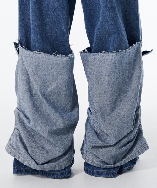 JOSE MOON(ジョゼムーン)の「HEM LAYERED DENIM PANTS/ヘムレイヤードデニムパンツ(デニムパンツ・レディース・ブルー・34/36/38)」の17枚目の写真