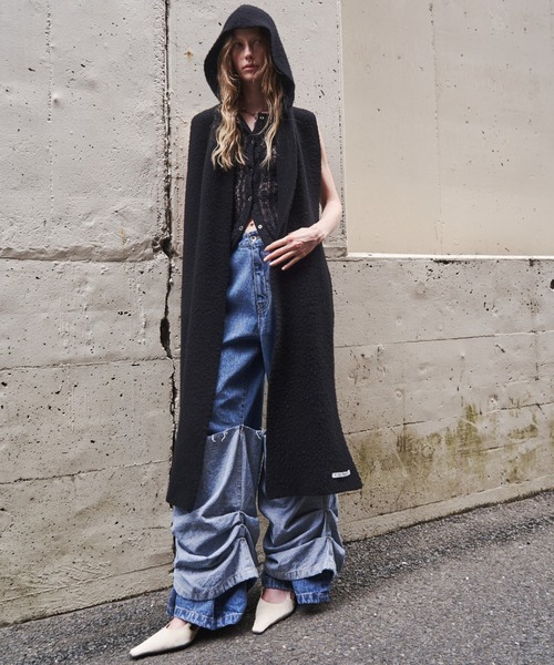 JOSE MOON(ジョゼムーン)の「HEM LAYERED DENIM PANTS/ヘムレイヤードデニムパンツ(デニムパンツ・レディース・ブルー・34/36/38)」の19枚目の写真