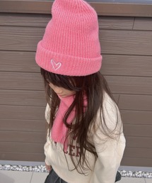 CERCA（チェルカ）の「lulunoix/ハート刺繍ニット帽 N15446（ニットキャップ/ビーニー）」