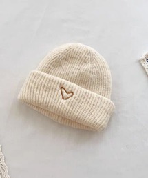 CERCA（チェルカ）の「lulunoix/ハート刺繍ニット帽 N15446（ニットキャップ/ビーニー）」
