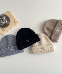 CERCA（チェルカ）の「lulunoix/ハート刺繍ニット帽 N15446（ニットキャップ/ビーニー）」