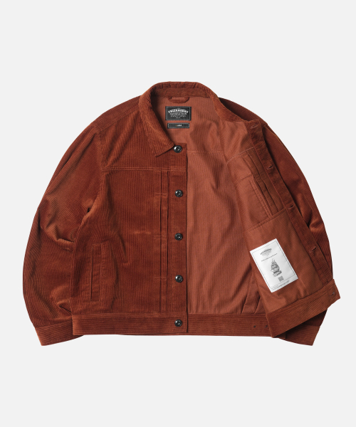 FRIZMWORKS（フリズムワークス）の「CORDUROY TRUCKER JACKET _ BRICK（デニムジャケット・メンズ・その他・MEDIUM/LARGE/X-LARGE）」の2枚目の写真