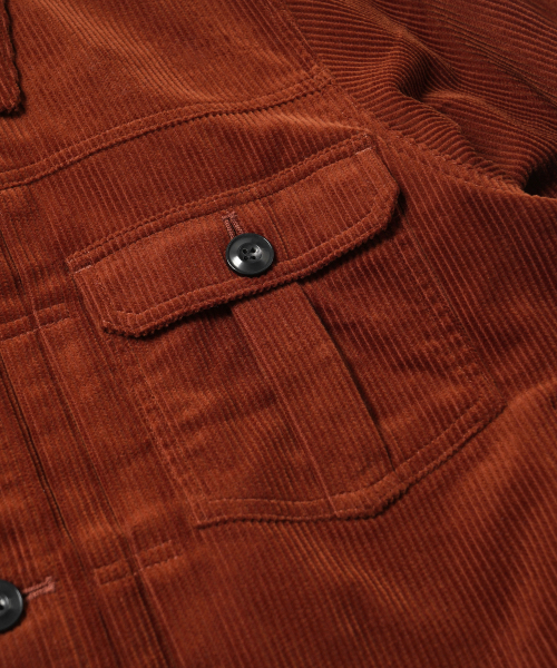 FRIZMWORKS（フリズムワークス）の「CORDUROY TRUCKER JACKET _ BRICK（デニムジャケット・メンズ・その他・MEDIUM/LARGE/X-LARGE）」の5枚目の写真