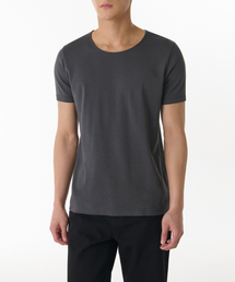 マッスルフィットスcoopネックモーダルTシャツ[ダークグレー]