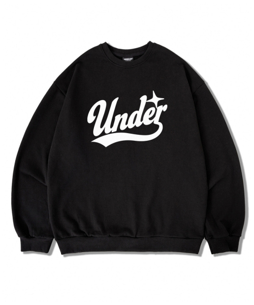 UNDEROFF(アンダーオフ)の「オーバーサイズマンツーマンスウェットアンダーベースボールロゴオートミール(スウェット・レディース・オートミール・SMALL/MEDIUM/LARGE/X-LARGE)」の3枚目の写真