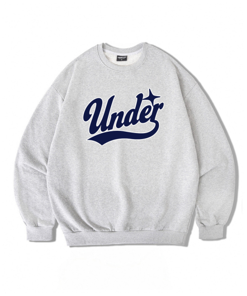UNDEROFF(アンダーオフ)の「オーバーサイズマンツーマンスウェットアンダーベースボールロゴオートミール(スウェット・レディース・オートミール・SMALL/MEDIUM/LARGE/X-LARGE)」の6枚目の写真