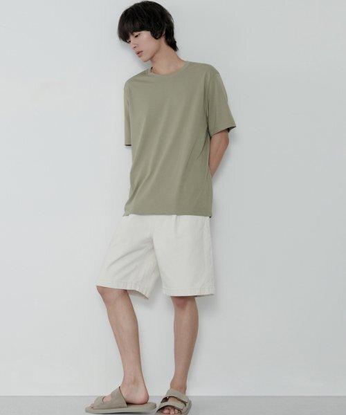 MUSINSA STANDARD（ムシンサスタンダード）の「[クールタンダード] ベーシッククルーネックTシャツ [セージ]（Tシャツ/カットソー・メンズ・その他・X-LARGE/XX-LARGE/SMALL/MEDIUM/LARGE）」の3枚目の写真