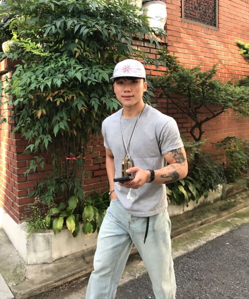MUSINSA STANDARD（ムシンサスタンダード）の「ビッグブラシワイドデニムパンツ[イエロースカイブルー]（デニムパンツ・メンズ・その他・26/27/28/29/30/31/32/33/34/36/38/40/42）」の9枚目の写真
